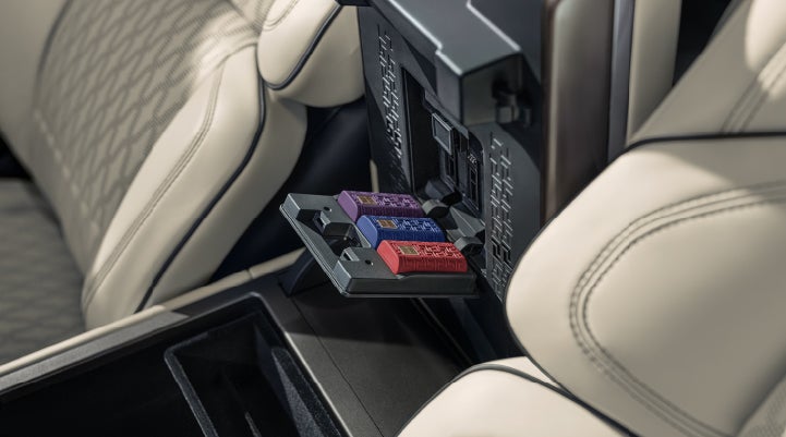 Digital Scent cartridges are shown in the diffuser located in the center arm rest. | Rydell Lincoln in Independence IA